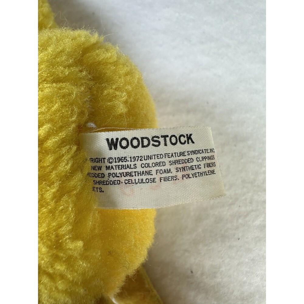 Vintage Knickerbocker Peanuts Woodstock Plush Stuffed Toy Yellow 1972 7 Inch‎ - Picture 4 of 9